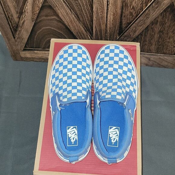 Vans Classic Slip On Checkerboard Shoes Size 5.5 Youth / Women 7 - Picture 6 of 13